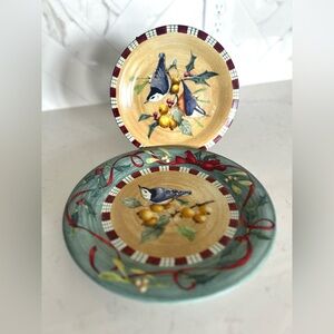 Lenox Winter Greetings Everyday Stoneware 2 Piece Plate Set